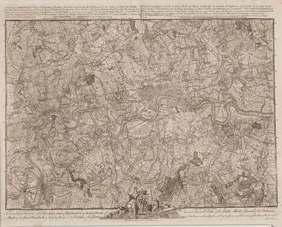 ROCQUE John Plan de Londres. 1762, 74 x 54 cm