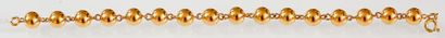 Bracelet de boules d'or jaune. P. 14g
