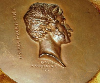 Pierre Jean DAVID dit DAVID d?ANGERS (1788-1856) Profil d'Adam Mickiewicz Médaillon...
