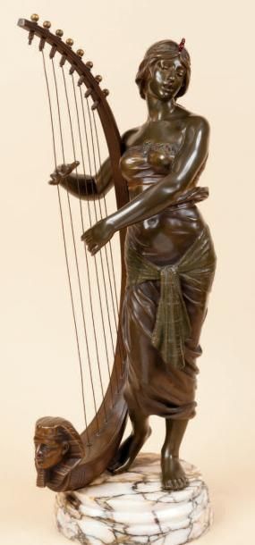 Georges Charles COUDRAY (act.c.1883-c.1932) (D'après) La joueuse de Harpe Epreuve...