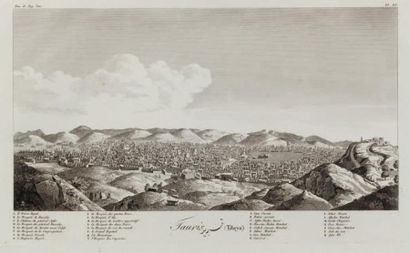 null Vue de Tauris (Tibryz). Gravure. 1811. Dim. 18,5x35cm (taille de l'image).