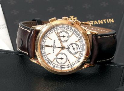 VACHERON CONSTANTIN N° 628325 vers 2005 Rare et beau chronographe bracelet en or....