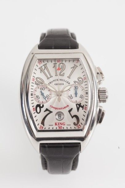 FRANCK MULLER KING CONQUISTADOR n° 17 vers 2010 Très rare et grand chronographe bracelet...