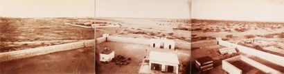 Djibouti, c. 1870. Obock. Vue générale (panorama)....