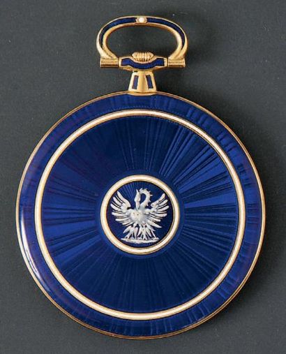 GOODSTIKHER à PARIS N° 81893 vers 1900 Belle montre de poche extra plate en or. Boîtier...