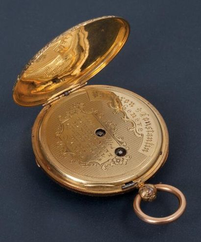 VACHERON CONSTANTIN à GENEVE N°45127 vers 1860 Montre de poche en or. Boîtier rond....
