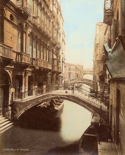 Venise, c. 1880. Place St Marc et canaux....