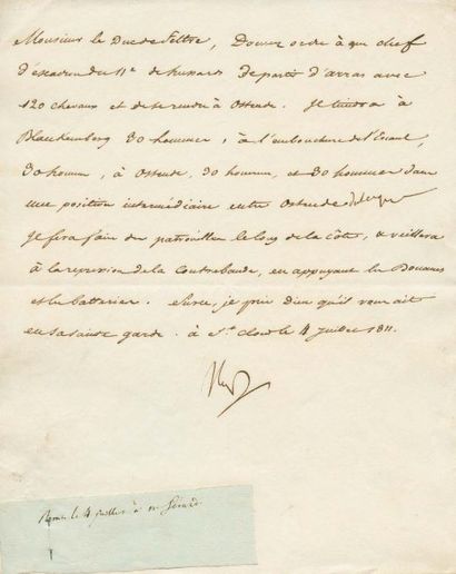 lettres de napoleon 1er Renforcement de la défense et organisation des patrouilles...