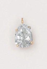 null Pendentif en or jaune orné d'un diamant taillé en poire calibrant 0,85 ct. P. 0...