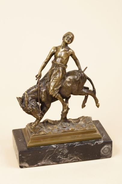 Paul AICHELE (D'après) (1859- 1910) La ruade Epreuve en bronze à patine mordorée....