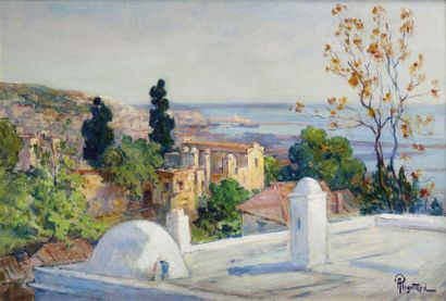 Alexandre RIGOTARD (1871 - 1944) Alger, vu de la Villa Abd-el-Tif Huile sur toile,...
