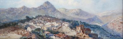 Constant LOUCHE (1880-1965) Béni-Bou-Adou (grande Kabylie) Huile sur toile, signée...
