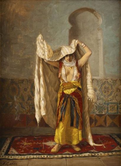 Antoine GADAN (1854-1934) Beauté orientale, 1889 Huile sur toile, signée et datée(18)89...