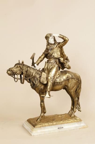 Dominique ALONZO (D'après) (act.1910-act.1930) «Vedette arabe» Sculpture en bronze...