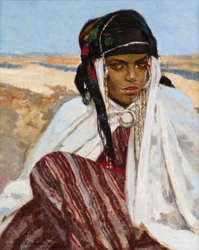 Marco de GASTYNE (1889-1982) Jeune fille de Boghari (Algérie) Huile sur toile, signée...