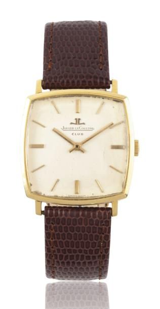 JAEGER LECOULTRE CLUB n° 1150753/200601 vers 1970 Montre bracelet carrée en or 18k...