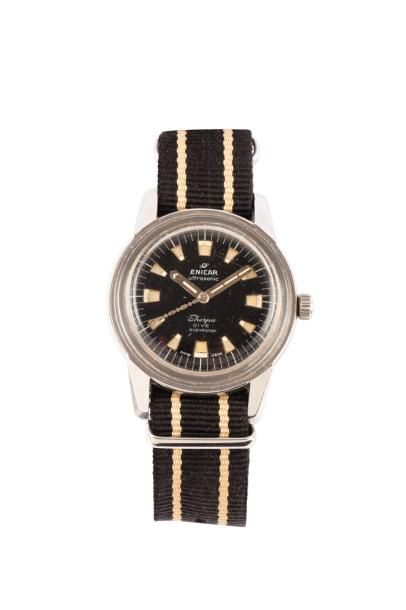 ENICAR ULTRASONIC SHERPA DIVE vers 1960 Rare et belle montre bracelet de plongée...