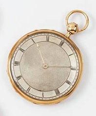 ANONYME N°137 vers 1900 Belle montre de poche en or rose. Boîtier rond. Dos guilloché....