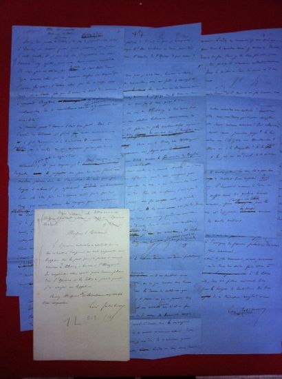 RATISBONNE Louis (Strasbourg, 1827-1900) Ecrivain Important manuscrit signé, intitulé...