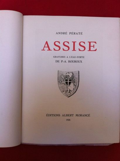 PERATE André Assise. Editions Morancé, 1926, in-4 relié demi-chagrin à coins, dos...