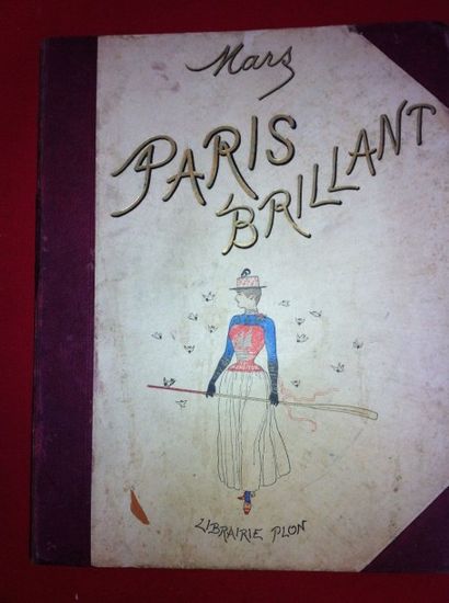 mars Paris brillant. Paris, Plon, sd., in-4 relié cartonnage éditeur illustré en...