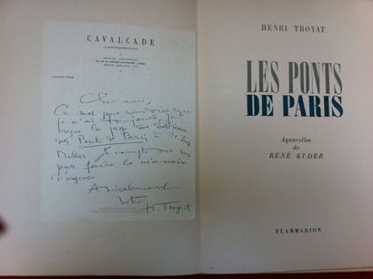 TROYAT Henri Les Ponts de Paris. Paris, Flammarion, 1946, in-folio en feuilles sous...