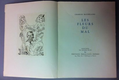 BAUDELAIRE Charles Les Fleurs du Mal. Paris, Emile-Paul, 1942, in-4, broché. Illustré...