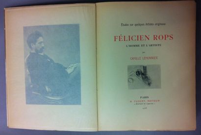 LEMONIER Camille Félicien Rops, l'homme et l'artiste. Paris, Floury, 1908, in-4 broché...