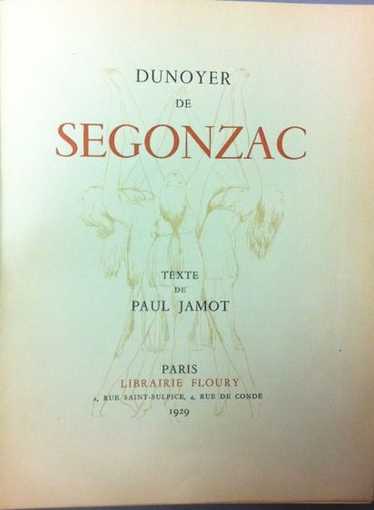 JAMOT Paul Dunoyer de Segonzac. Paris, Floury, in-4, broché couverture illustrée...