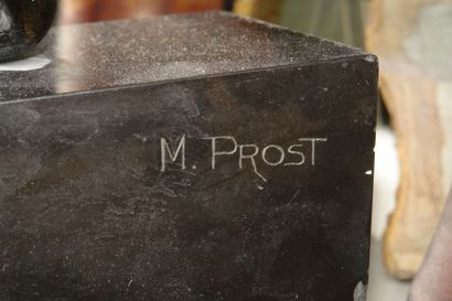Maurice PROST (1894 - 1967) Panthère marchant (1928) Bronze à patine noire, signé...