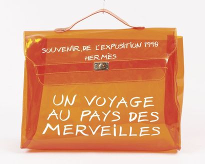 HERMES Paris made in France année 1997 Rare sac «Kelly» 40cm publicitaire en plastique...