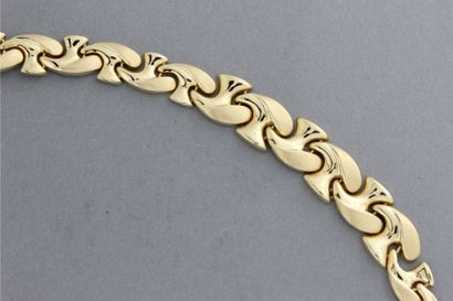 null Bracelet articulé en or jaune. P. 19,2g.