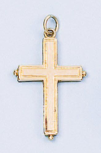 null Pendentif "Croix" en or jaune ouvrante. XIXème siècle. P. 2,5 g.