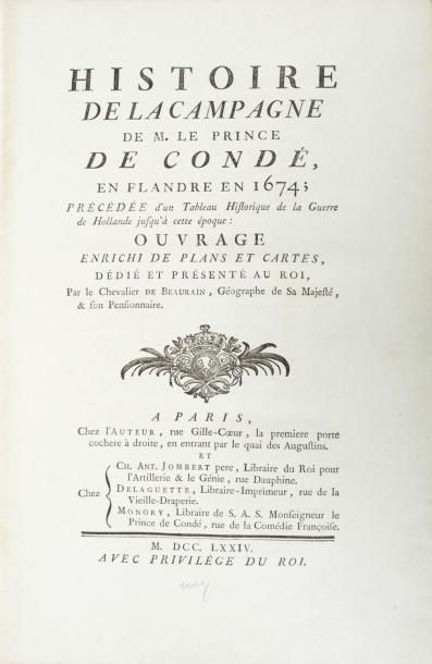 BEAURAIN Chevalier de Histoire de la Campagne de M. le Prince de Condé, en Flandre...