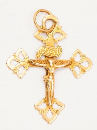 Importante croix de Savoie double face en...