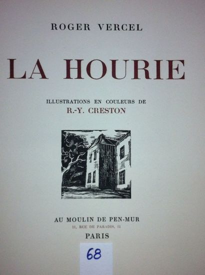 VERCEL Roger La Hourie. Paris, Moulin de Pen-Mur, 1946, in 4 broché sous couverture...