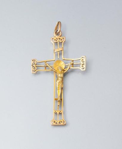 null Pendentif «Croix» en or jaune. P. 3,6g