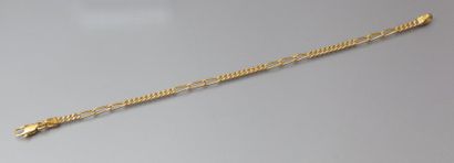 null Bracelet articulé en or jaune 14k. P. 4,9 g