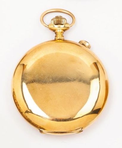 LIP Montre de poche savonnette chronomètre en or jaune. Signée LIP. P. Brut 96,1...