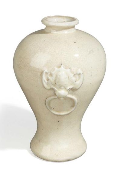 Vase meiping en porcelaine craquelée émaillée...