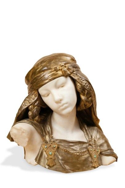 D'après Louis Ernest BARRIAS (1841-1905) La jeune fille de Bou Saâda Sculpture en...