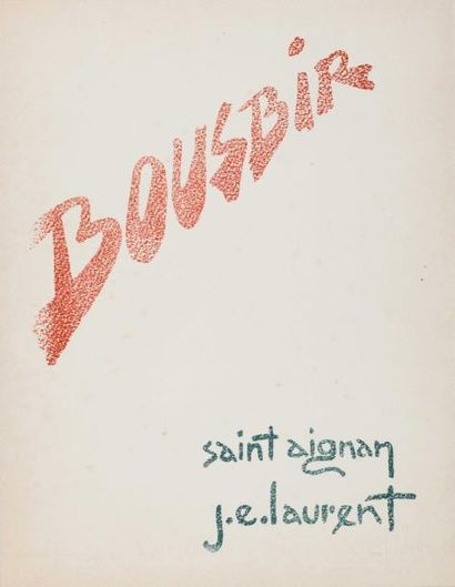 Bousbir SAINT-AIGNAN & J.-E. LAURENT Bousbir. Rabat, Edition d'art J. E. Laurent...