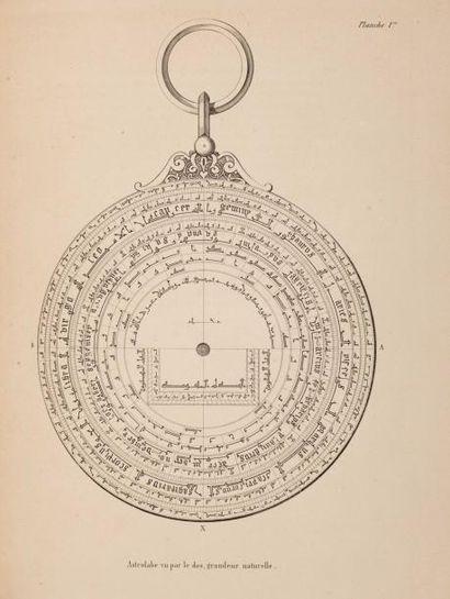 SARRUS (Frédéric) Description d'un Astrolabe construit à Maroc en l'an 1208. Strasbourg,...