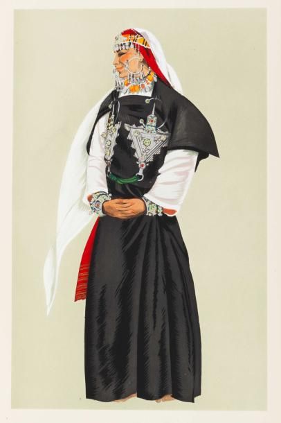 BESANCENOT (Jean) Costumes et types du Maroc. Paris, Horizons de France, 1940-(42);...