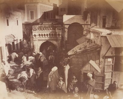Victor Hell Maroc, c. 1880. Tanger. Panoramas. Souks. Remparts. Fontaine. Porteur...