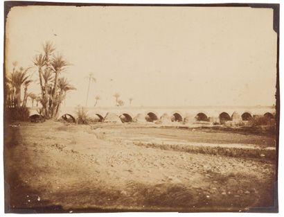Léon Davin Mission militaire envoyée au Maroc. Mars-Avril 1882. Marrakech. Pont d'El...