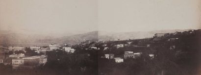 LOUIS VIGNES (1831-1896) Liban, 1864. Panoramas de Beyrouth. Trois panoramas composés...