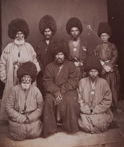 Alexandre Michon et divers Caucase, 1888. Azerbaïdjan. Puits de pétrole à Bakou....