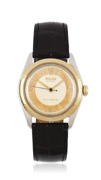 ROLEX OYSTER réf. 6083 n°783832 vers 1953 Rare et belle montre bracelet en acier....