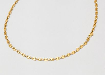 null Collier en or jaune à maillons grain de café. P. 95,4g